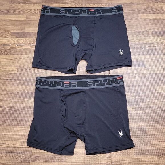2 Spyder black Briefs Size medium - Picture 1 of 10